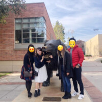 四年制大学に通っている先輩と知り合って、UCLAのキャンパスツアーをして頂きました!