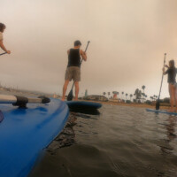 火事でずっと曇りの中、マリンスポーツをしました