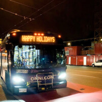 クリスマス時期のバス