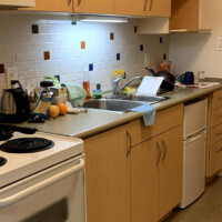 寮の部屋のキッチン