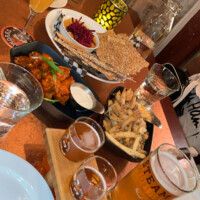 友達と行ったビール醸造所でのディナー