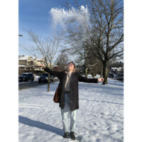 雪の積もるバンクーバー