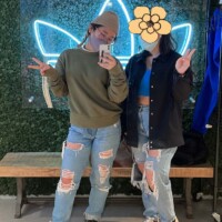 友達とバイト先で